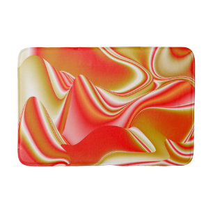Love and Gold Abstract 3D Rainbowart Bath Mat