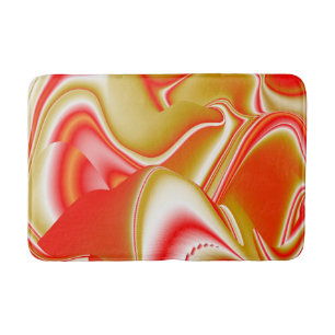 Love and Gold Abstract 3D Rainbowart Bath Mat