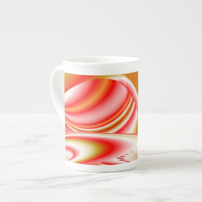Love and Gold Abstract 3D Rainbowart Bone China Mug (Front Left)