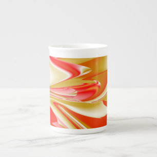 Love and Gold Abstract 3D Rainbowart Bone China Mug