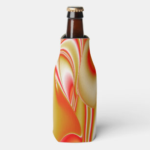 Love and Gold Abstract 3D Rainbowart Bottle Cooler