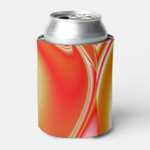 Love and Gold Abstract 3D Rainbowart Can Cooler