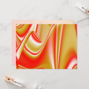 Love and Gold Abstract 3D Rainbowart Card