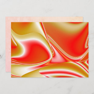 Love and Gold Abstract 3D Rainbowart Card