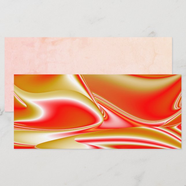 Love and Gold Abstract 3D Rainbowart Card (Front/Back)
