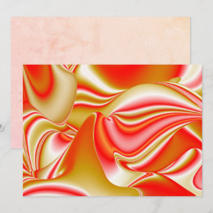 Love and Gold Abstract 3D Rainbowart Card
