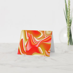 Love and Gold Abstract 3D Rainbowart Card