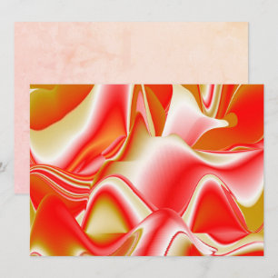 Love and Gold Abstract 3D Rainbowart Card