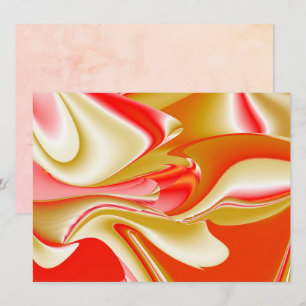 Love and Gold Abstract 3D Rainbowart Card