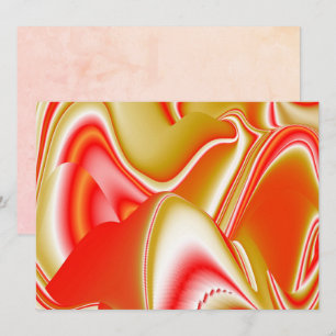 Love and Gold Abstract 3D Rainbowart Card