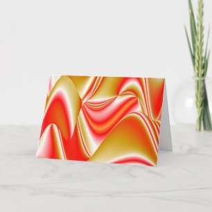 Love and Gold Abstract 3D Rainbowart Card