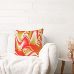 Love and Gold Abstract 3D Rainbowart Cushion