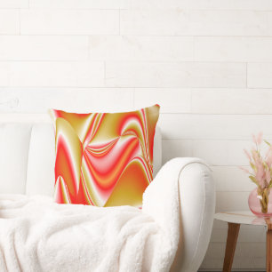 Love and Gold Abstract 3D Rainbowart Cushion