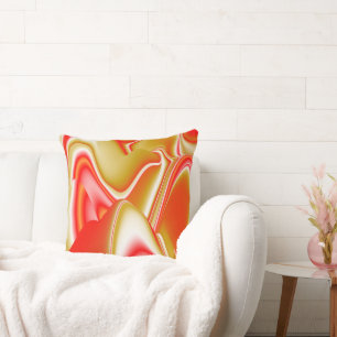 Love and Gold Abstract 3D Rainbowart Cushion