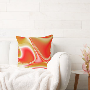 Love and Gold Abstract 3D Rainbowart Cushion