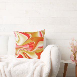 Love and Gold Abstract 3D Rainbowart Cushion
