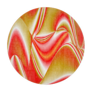Love and Gold Abstract 3D Rainbowart Cutting Board