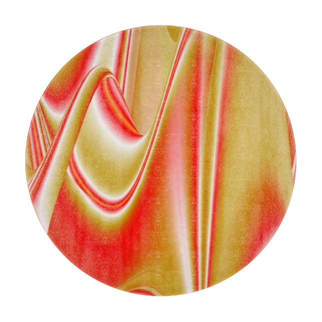 Love and Gold Abstract 3D Rainbowart Cutting Board (Front)