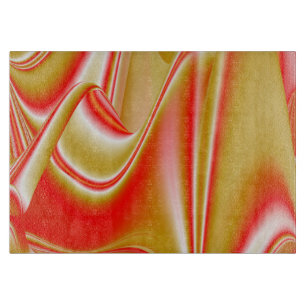 Love and Gold Abstract 3D Rainbowart Cutting Board