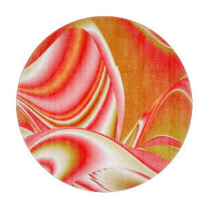 Love and Gold Abstract 3D Rainbowart Cutting Board