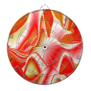 Love and Gold Abstract 3D Rainbowart Dartboard