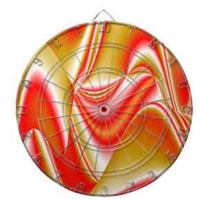 Love and Gold Abstract 3D Rainbowart Dartboard