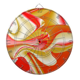 Love and Gold Abstract 3D Rainbowart Dartboard