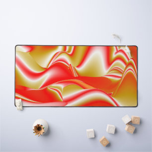 Love and Gold Abstract 3D Rainbowart Desk Mat