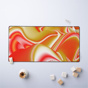 Love and Gold Abstract 3D Rainbowart Desk Mat