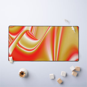 Love and Gold Abstract 3D Rainbowart Desk Mat