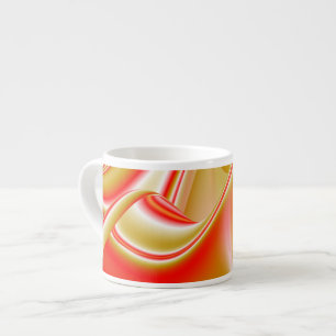 Love and Gold Abstract 3D Rainbowart Espresso Cup