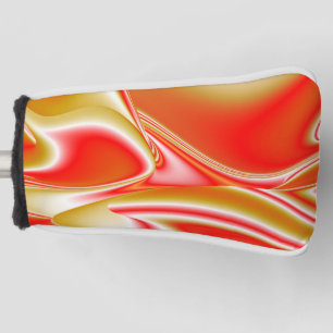Love and Gold Abstract 3D Rainbowart Golf Head Cover