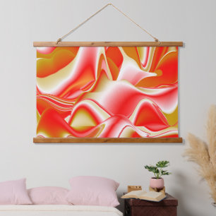 Love and Gold Abstract 3D Rainbowart Hanging Tapestry