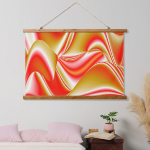 Love and Gold Abstract 3D Rainbowart Hanging Tapestry