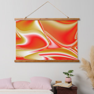 Love and Gold Abstract 3D Rainbowart Hanging Tapestry