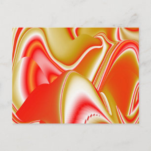 Love and Gold Abstract 3D Rainbowart Holiday Postcard