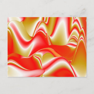 Love and Gold Abstract 3D Rainbowart Holiday Postcard