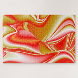 Love and Gold Abstract 3D Rainbowart Jigsaw Puzzle