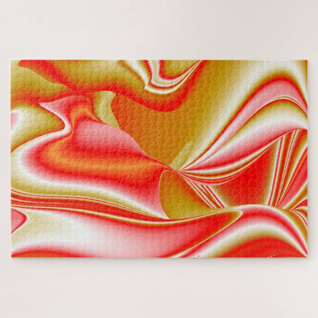 Love and Gold Abstract 3D Rainbowart Jigsaw Puzzle (Horizontal)