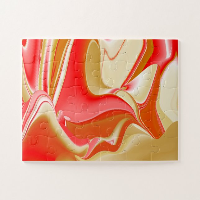 Love and Gold Abstract 3D Rainbowart Jigsaw Puzzle (Horizontal)