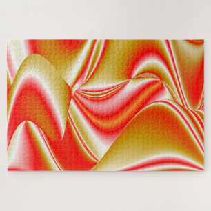 Love and Gold Abstract 3D Rainbowart Jigsaw Puzzle