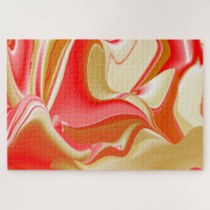 Love and Gold Abstract 3D Rainbowart Jigsaw Puzzle
