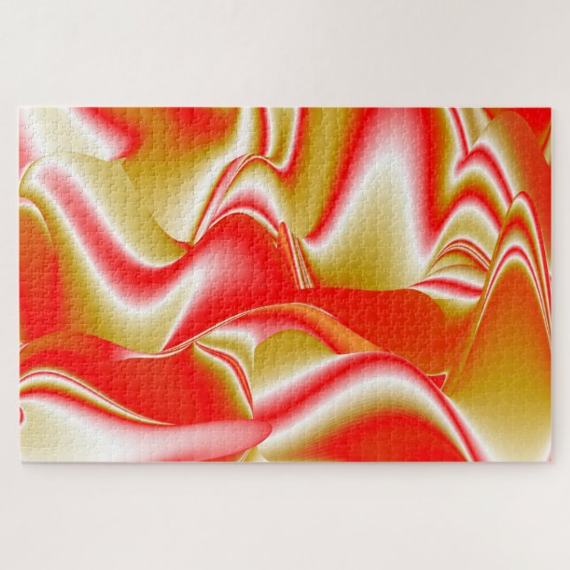 Love and Gold Abstract 3D Rainbowart Jigsaw Puzzle (Horizontal)