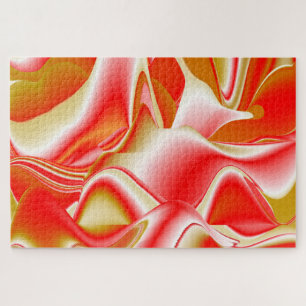 Love and Gold Abstract 3D Rainbowart Jigsaw Puzzle