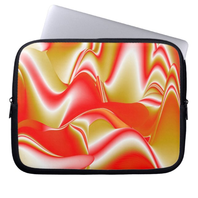 Love and Gold Abstract 3D Rainbowart Laptop Sleeve (Front)