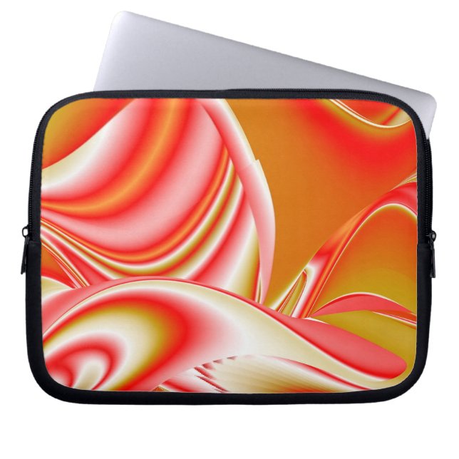 Love and Gold Abstract 3D Rainbowart Laptop Sleeve (Front)