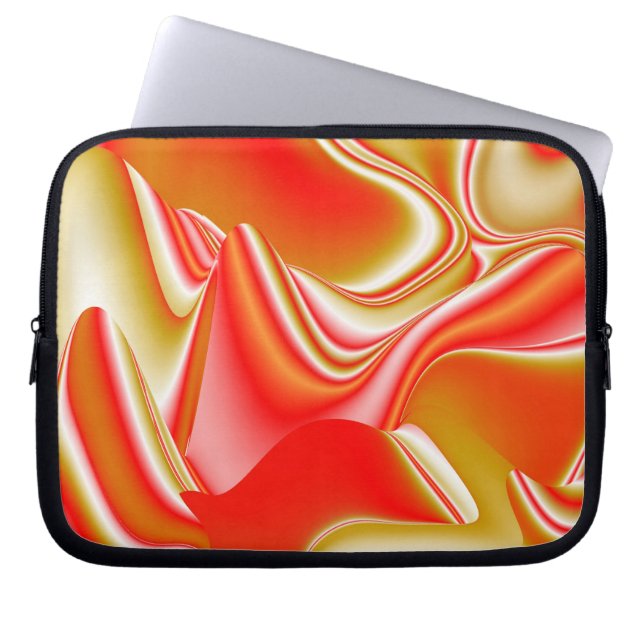 Love and Gold Abstract 3D Rainbowart Laptop Sleeve (Front)