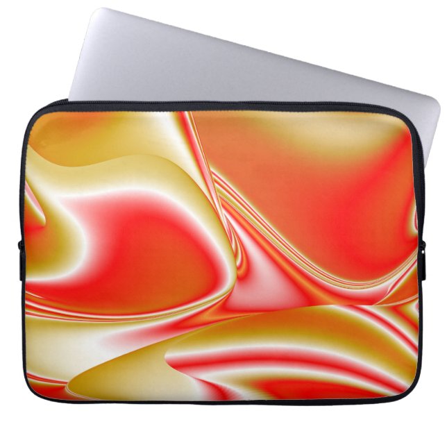 Love and Gold Abstract 3D Rainbowart Laptop Sleeve (Front)