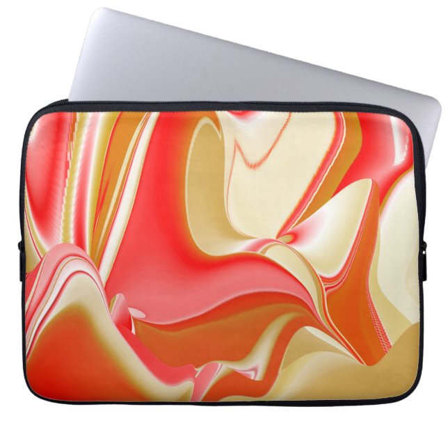 Love and Gold Abstract 3D Rainbowart Laptop Sleeve (Front)