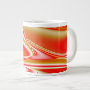 Love and Gold Abstract 3D Rainbowart Large Coffee Mug